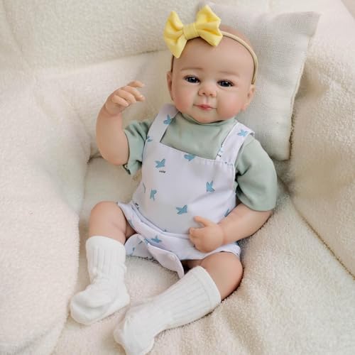 RXDOLL Reborn Babypuppen, realistisch, 50,8 cm, Silikon, Ganzkörper-Vinyl, anatomisch korrekt, lebensechte Babypuppe, Mädchen, Neugeborene, Babys, wasserdichtes Spielzeug für Kinder ab 3 Jahren RXDOLL Reborn Babypuppen, realistisch, 50,8 cm, Silikon, Ganzkörper-Vinyl, anatomisch korrekt, lebensechte Babypuppe, Mädchen, Neugeborene, Babys, wasserdichtes Spielzeug für Kinder ab 3 Jahren von RXDOLL