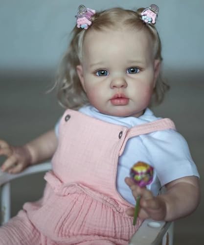 RXDOLL Reborn Babypuppen, realistisch, 61 cm, für Neugeborene, Kleinkinder, weicher Stoff, handgefertigt, lebensecht wie Babypuppen, die echt aussehen, blondes Haar, Spielzeug für Mädchen, Kinder ab 3 RXDOLL Reborn Babypuppen, realistisch, 61 cm, für Neugeborene, Kleinkinder, weicher Stoff, handgefertigt, lebensecht wie Babypuppen, die echt aussehen, blondes Haar, Spielzeug für Mädchen, Kinder ab 3 von RXDOLL