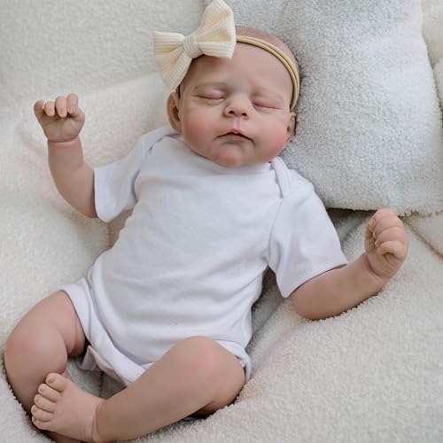 RXDOLL Reborn Babypuppen, realistischer weicher Stoffkörper, 45,7 cm, schlafend, gewichtet, handgefertigt, echt aussehend, für Neugeborene, mit Zubehör, für Kinder ab 3 Jahren RXDOLL Reborn Babypuppen, realistischer weicher Stoffkörper, 45,7 cm, schlafend, gewichtet, handgefertigt, echt aussehend, für Neugeborene, mit Zubehör, für Kinder ab 3 Jahren von RXDOLL