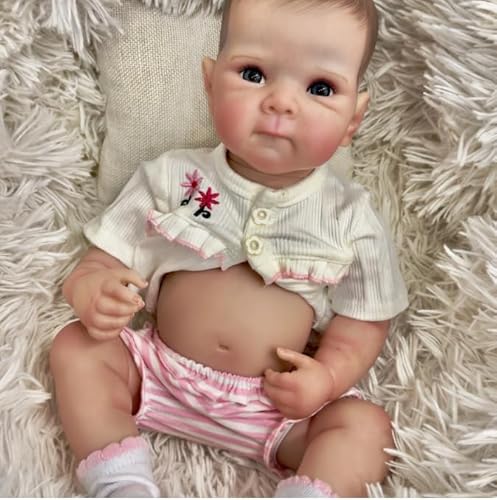 RXDOLL Reborn Babypuppen, realistisches Mädchen, Bettie, 45,7 cm, Silikon, Ganzkörper-Schutz, wasserdicht, echtes Leben, Neugeborene, Kleinkinder, Puppe, Geschenk für Kinder ab 3 Jahren RXDOLL Reborn Babypuppen, realistisches Mädchen, Bettie, 45,7 cm, Silikon, Ganzkörper-Schutz, wasserdicht, echtes Leben, Neugeborene, Kleinkinder, Puppe, Geschenk für Kinder ab 3 Jahren von RXDOLL