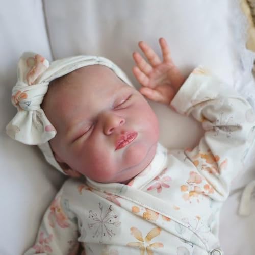RXDOLL Reborn Babypuppen, schlafendes Mädchen, 50,8 cm, lebensechte Babypuppe, weicher Stoffkörper, realistische Reborn-Puppen, die aus echtem Silikon aussehen, bewegliches Spielzeug für Kinder ab 3 RXDOLL Reborn Babypuppen, schlafendes Mädchen, 50,8 cm, lebensechte Babypuppe, weicher Stoffkörper, realistische Reborn-Puppen, die aus echtem Silikon aussehen, bewegliches Spielzeug für Kinder ab 3 von RXDOLL