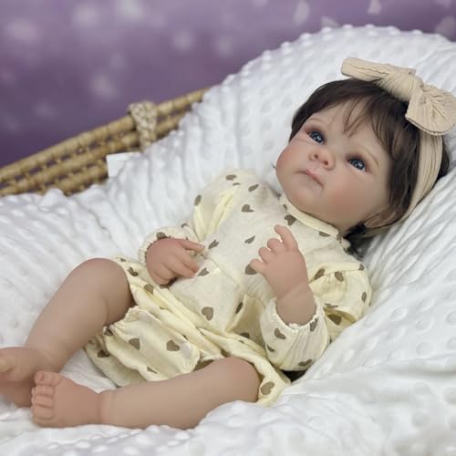RXDOLL Reborn Babypuppen 18 Zoll Realistische Babypuppen Silikon Ganzkörper mit handverwurzeltem Haar Posable Lebensechte Neugeborene Babys, die echt aussehen Handgemachte Geschenke für Kinder RXDOLL Reborn Babypuppen 18 Zoll Realistische Babypuppen Silikon Ganzkörper mit handverwurzeltem Haar Posable Lebensechte Neugeborene Babys, die echt aussehen Handgemachte Geschenke für Kinder von RXDOLL