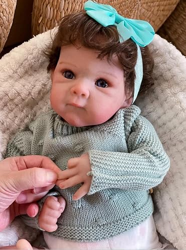 RXDOLL Reborn Babypuppen Bettie Girl 18 Zoll Realistische Neugeborene Puppen, die echt aussehende Babypuppe aussehen Poseable lebensechte süße Reborn Puppe mit weichem Stoffkörper von RXDOLL