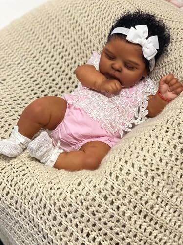 RXDOLL Reborn Babypuppen Braune Haut 50 cm Silikon Vollkörper Vinyl Realistisch Anatomisch Korrekte Babypuppe Mädchen Echte lebhafte Babys Neugeborene Spielzeug Geschenke für Kinder RXDOLL Reborn Babypuppen Braune Haut 50 cm Silikon Vollkörper Vinyl Realistisch Anatomisch Korrekte Babypuppe Mädchen Echte lebhafte Babys Neugeborene Spielzeug Geschenke für Kinder von RXDOLL