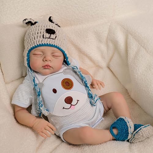RXDOLL Reborn Babypuppen Junge 45,7 cm Realistische Neugeborene Babypuppen Weicher Stoffkörper Lebensechte Babypuppen, die aus echtem Silikon aussehen Babys schlafende Puppe für Kinder oder Sammler RXDOLL Reborn Babypuppen Junge 45,7 cm Realistische Neugeborene Babypuppen Weicher Stoffkörper Lebensechte Babypuppen, die aus echtem Silikon aussehen Babys schlafende Puppe für Kinder oder Sammler von RXDOLL