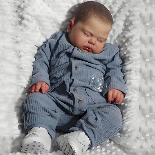 RXDOLL Reborn Babypuppen Kleinkind Junge 61 cm lebensechte Babypuppe Realistische Reborn Kleinkind Neugeborene Säuglingspuppe Vinyl Gliedmaßen Tuch Körper echt aussehende Babypuppe für Kinder ab 3 RXDOLL Reborn Babypuppen Kleinkind Junge 61 cm lebensechte Babypuppe Realistische Reborn Kleinkind Neugeborene Säuglingspuppe Vinyl Gliedmaßen Tuch Körper echt aussehende Babypuppe für Kinder ab 3 von RXDOLL