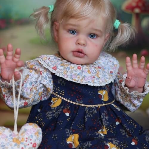 RXDOLL Reborn Babypuppen Kleinkind Mädchen 61 cm realistische Neugeborene Babypuppen mit beschwertem weichem Tuch Körper lebensecht wie Babypuppe, die aus echtem Silikon für Kinder ab 3 Jahren RXDOLL Reborn Babypuppen Kleinkind Mädchen 61 cm realistische Neugeborene Babypuppen mit beschwertem weichem Tuch Körper lebensecht wie Babypuppe, die aus echtem Silikon für Kinder ab 3 Jahren von RXDOLL
