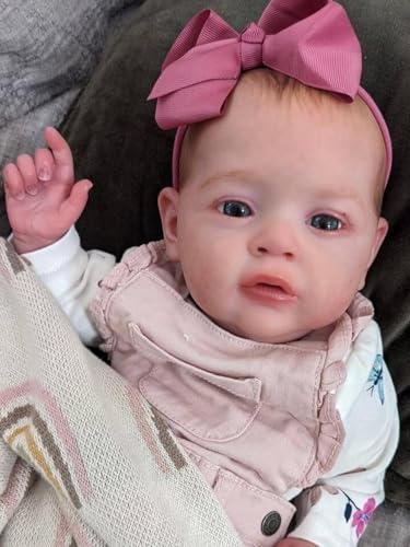 RXDOLL Reborn Babypuppen Mädchen Augen Offen 20 Zoll 50CM Realistische Baby Mädchen Weiches Kuscheltuch Körper Posable Lebensechte Neugeborene Puppen, die Echt Handgemachte Babypuppe aussehen von RXDOLL