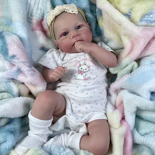 RXDOLL Reborn Babypuppen Mädchen Ganzkörper Silikon 43,2 cm Realistische Babypuppe Wasserdicht Reborn Puppen, die echt aussehen Babys Neugeborene Puppe Spielzeug Geschenke für Kinder ab 3 Jahren von RXDOLL
