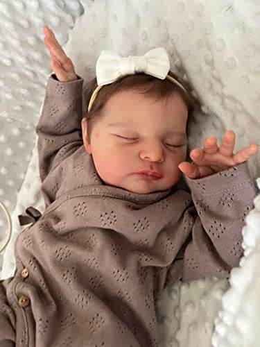 RXDOLL Reborn Babypuppen Realistische 20 Zoll Anatomisch Korrekt Silikon Ganzkörper Vinyl Schlafendes Mädchen Handgemachte Real Life Neugeborene Babypuppen Wasserdichtes Spielzeug Geschenke RXDOLL Reborn Babypuppen Realistische 20 Zoll Anatomisch Korrekt Silikon Ganzkörper Vinyl Schlafendes Mädchen Handgemachte Real Life Neugeborene Babypuppen Wasserdichtes Spielzeug Geschenke von RXDOLL