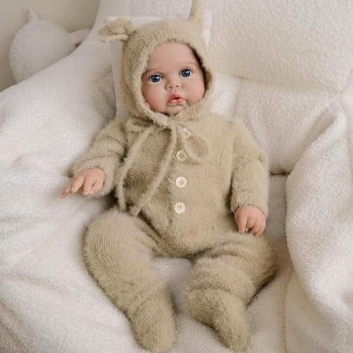 RXDOLL Reborn Babypuppen Realistische 48 cm Weiches Tuch Körper Erwachen Neugeborene Puppen, die wirkliche lebhafte Babypuppe mit Fütterungsspielzeug Geschenke für Kinder Alter 3+ RXDOLL Reborn Babypuppen Realistische 48 cm Weiches Tuch Körper Erwachen Neugeborene Puppen, die wirkliche lebhafte Babypuppe mit Fütterungsspielzeug Geschenke für Kinder Alter 3+ von RXDOLL