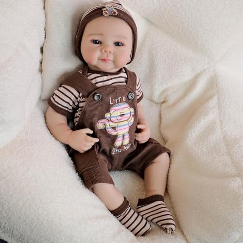 RXDOLL Reborn Babypuppen Realistische 50 cm Silikon Körper Vinyl Anatomisch korrekt Lebhafte Babypuppe Junge Neugeborene Babys Spielzeug Geschenke für Kinder Alter 3+ RXDOLL Reborn Babypuppen Realistische 50 cm Silikon Körper Vinyl Anatomisch korrekt Lebhafte Babypuppe Junge Neugeborene Babys Spielzeug Geschenke für Kinder Alter 3+ von RXDOLL