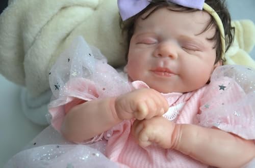 RXDOLL Reborn Babypuppen Silikon Ganzkörper 18 Zoll Lebensechte Neugeborene Babypuppen Realistische Vollsilikon Neugeborene Mädchen Puppe Real Life Like Babys Puppe Schlafen Reborn Girl RXDOLL Reborn Babypuppen Silikon Ganzkörper 18 Zoll Lebensechte Neugeborene Babypuppen Realistische Vollsilikon Neugeborene Mädchen Puppe Real Life Like Babys Puppe Schlafen Reborn Girl von RXDOLL