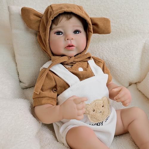 RXDOLL Reborn Babypuppen Silikon Ganzkörper 18 Zoll Realistische Neugeborene Junge Puppe Lebensechte Babypuppen, die echt Aussehen Reborn Babys Säuglingspuppe mit Fütterungsspielzeug RXDOLL Reborn Babypuppen Silikon Ganzkörper 18 Zoll Realistische Neugeborene Junge Puppe Lebensechte Babypuppen, die echt Aussehen Reborn Babys Säuglingspuppe mit Fütterungsspielzeug von RXDOLL