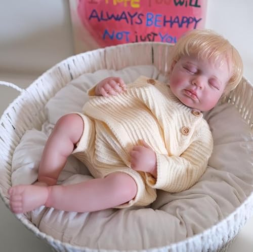 RXDOLL Reborn Babypuppen Silikon Ganzkörper 20 Zoll Anatomisch Korrekte Babypuppe Weiches Vinyl Mädchen Realistische Neugeborene Babypuppen Wasserdicht Poseable Säuglingspuppe Geschenke von RXDOLL
