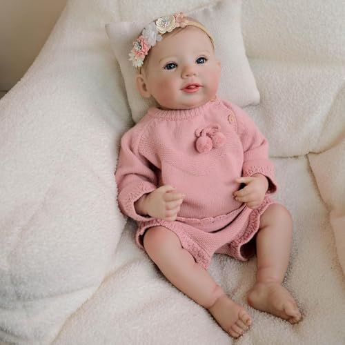 RXDOLL Reborn Babypuppen Silikon Ganzkörper 48,3 cm Realistische Neugeborenenen-Puppe, die echt aussehen mit ausgestrecktem Ausdruck, lebensechte Squishy Frühchenpuppe für Kinder ab 3 Jahren RXDOLL Reborn Babypuppen Silikon Ganzkörper 48,3 cm Realistische Neugeborenenen-Puppe, die echt aussehen mit ausgestrecktem Ausdruck, lebensechte Squishy Frühchenpuppe für Kinder ab 3 Jahren von RXDOLL