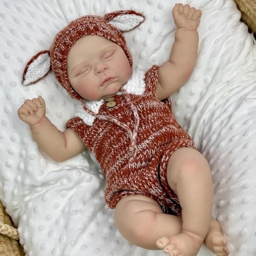 RXDOLL Reborn Babypuppen Silikon Ganzkörper 50,8 cm Realistische Neugeborene Babys Anatomisch Korrekte Babypuppe, die echt lebensecht aussehen Frühchen Babypuppen für Kinder ab 3 Jahren von RXDOLL