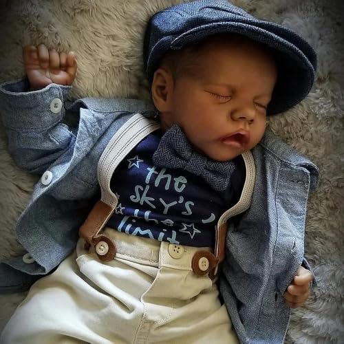 RXDOLL Reborn Babypuppen Silikon Ganzkörper Afroamerikanischer schwarzer Junge 45,7 cm schlafende realistische Neugeborenenen-Puppe anatomisch korrekt reales Leben Babypuppen Weihnachten Geburtstag RXDOLL Reborn Babypuppen Silikon Ganzkörper Afroamerikanischer schwarzer Junge 45,7 cm schlafende realistische Neugeborenenen-Puppe anatomisch korrekt reales Leben Babypuppen Weihnachten Geburtstag von RXDOLL