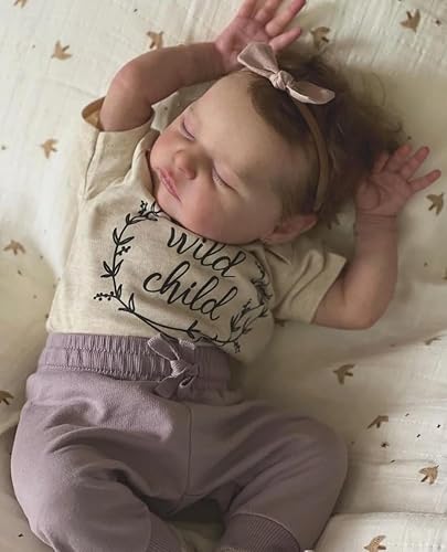 RXDOLL Reborn Babypuppen Silikon Ganzkörper Mädchen 20 Zoll Realistische Neugeborene Babypuppen, die echt aussehen Reborn Puppe Waschbar Lebensecht Schlafende Babys Puppe Laura von RXDOLL