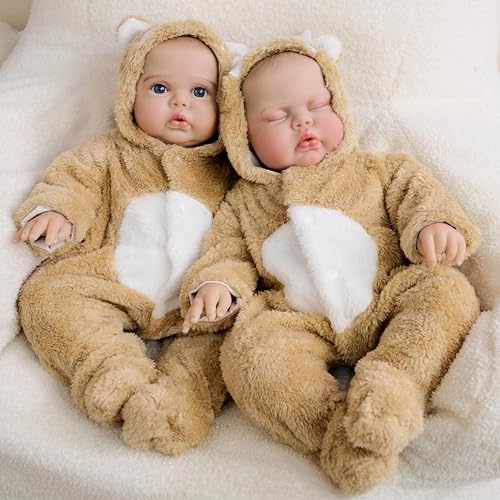 RXDOLL Reborn Babypuppen Zwillinge 19 Zoll Realistische Neugeborene Babypuppe Jungen Mädchen Poseable Soft Cloth Body Vinyl Silikon Real Life Baby Dolls Kinder Geburtstag Xmas Geschenke RXDOLL Reborn Babypuppen Zwillinge 19 Zoll Realistische Neugeborene Babypuppe Jungen Mädchen Poseable Soft Cloth Body Vinyl Silikon Real Life Baby Dolls Kinder Geburtstag Xmas Geschenke von RXDOLL