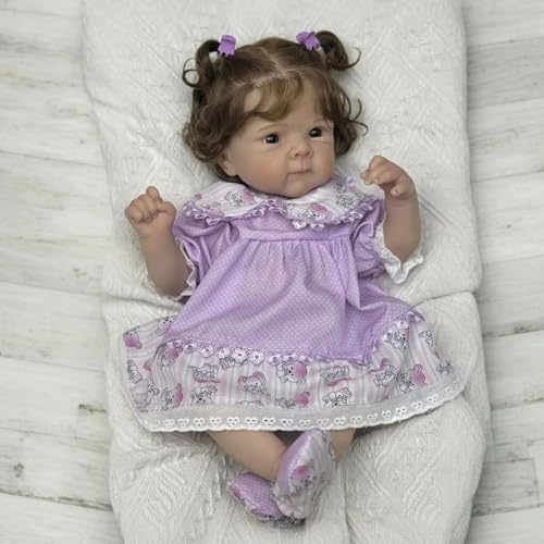 RXDOLL Reborn-Babypuppen aus Silikon, 45,7 cm, realistische Babypuppen, die echt aussehen, Silikon, Ganzkörper-Baby-Mädchen-Puppe, Geburtstagsgeschenke für Kinder ab 3 Jahren von RXDOLL
