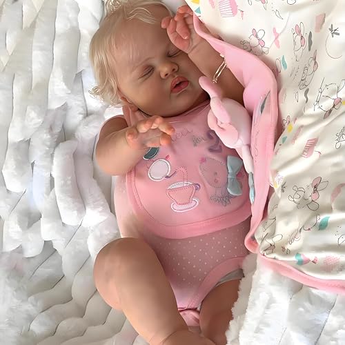 RXDOLL Reborn Babypuppen für Kleinkinder, 61 cm, lebensechte realistische Babypuppen, die aus echtem weichem Stoffkörper aussehen, Reborn Babypuppen, Kleinkind-Mädchen mit blondem Haar, für Kinder ab RXDOLL Reborn Babypuppen für Kleinkinder, 61 cm, lebensechte realistische Babypuppen, die aus echtem weichem Stoffkörper aussehen, Reborn Babypuppen, Kleinkind-Mädchen mit blondem Haar, für Kinder ab von RXDOLL