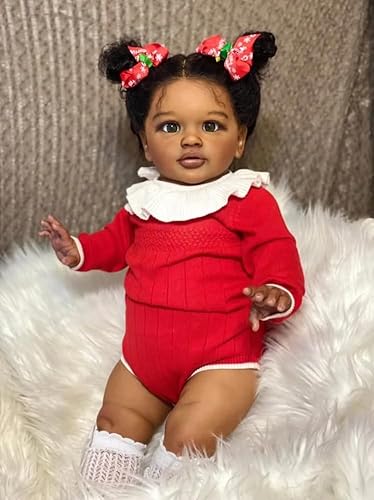 RXDOLL Reborn Babypuppen für Kleinkinder, Mädchen, 66 cm, afrikanische amerikanische Reborn-Kleinkind, schwarze Puppe, Mädchen, echte Babypuppe, Größe mit weichem Tuch, Körperspielzeug, Geschenke für RXDOLL Reborn Babypuppen für Kleinkinder, Mädchen, 66 cm, afrikanische amerikanische Reborn-Kleinkind, schwarze Puppe, Mädchen, echte Babypuppe, Größe mit weichem Tuch, Körperspielzeug, Geschenke für von RXDOLL