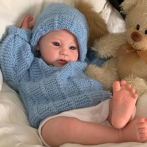 RXDOLL Reborn Babypuppen mit verwurzeltem Haar, 50,8 cm, realistische Babypuppe, die echt aussieht, Vinyl-Baby-Stoffkörper, echt aussehende Neugeborenenen-Puppen für Kinder ab 3 Jahren RXDOLL Reborn Babypuppen mit verwurzeltem Haar, 50,8 cm, realistische Babypuppe, die echt aussieht, Vinyl-Baby-Stoffkörper, echt aussehende Neugeborenenen-Puppen für Kinder ab 3 Jahren von RXDOLL