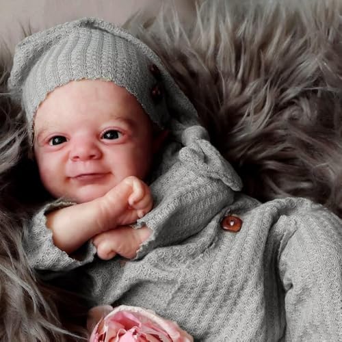 RXDOLL Reborn Babypuppen mit weichem Stoffkörper, 45,7 cm, realistische Babypuppe, die echt lebensecht aussieht, Neugeborene, Frühchen, bemaltes Haar, offene Augen, Babyspielzeug für Kinder ab 3 RXDOLL Reborn Babypuppen mit weichem Stoffkörper, 45,7 cm, realistische Babypuppe, die echt lebensecht aussieht, Neugeborene, Frühchen, bemaltes Haar, offene Augen, Babyspielzeug für Kinder ab 3 von RXDOLL