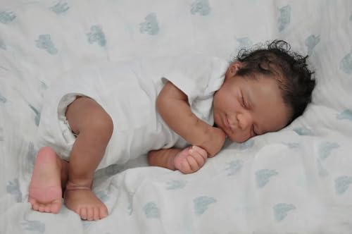 RXDOLL Reborn Black Baby Dolls Girl 18 Inch African American Realistic Baby Dolls That Look Real Lifelike Newborn Babies Biracial Silicone Babys Doll Soft Brown Skin RXDOLL Reborn Black Baby Dolls Girl 18 Inch African American Realistic Baby Dolls That Look Real Lifelike Newborn Babies Biracial Silicone Babys Doll Soft Brown Skin von RXDOLL