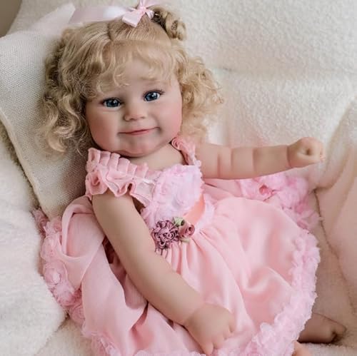 RXDOLL Reborn Dolls Maddie Girl Silikon Ganzkörper Vinyl 20 Zoll Realistische Reborn Kleinkind Babypuppe Wasserdichte echt aussehende Neugeborene Puppen mit anatomisch korrekten von RXDOLL