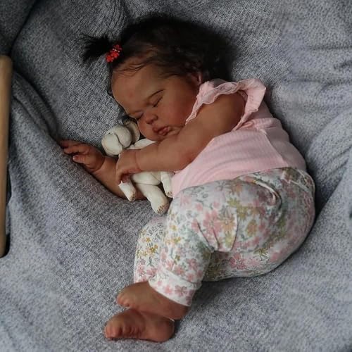 RXDOLL Reborn Kleinkind Babypuppen Schwarz Mädchen 24 Zoll Realistische Afroamerikanische Babypuppe Tuch Körper Lebensechte Biracial Reborn Kleinkind Mädchen Silikon Babys Schwarz Puppen RXDOLL Reborn Kleinkind Babypuppen Schwarz Mädchen 24 Zoll Realistische Afroamerikanische Babypuppe Tuch Körper Lebensechte Biracial Reborn Kleinkind Mädchen Silikon Babys Schwarz Puppen von RXDOLL
