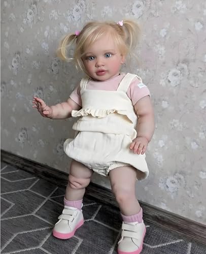 RXDOLL Reborn Kleinkind-Puppen, 66 cm, realistisches Mädchen, das echt aussieht, Babypuppen, weiches Tuch, Körpergewichte, handgefertigte Puppe, blondes Haar, Kindergeburtstag, Weihnachtsgeschenke RXDOLL Reborn Kleinkind-Puppen, 66 cm, realistisches Mädchen, das echt aussieht, Babypuppen, weiches Tuch, Körpergewichte, handgefertigte Puppe, blondes Haar, Kindergeburtstag, Weihnachtsgeschenke von RXDOLL