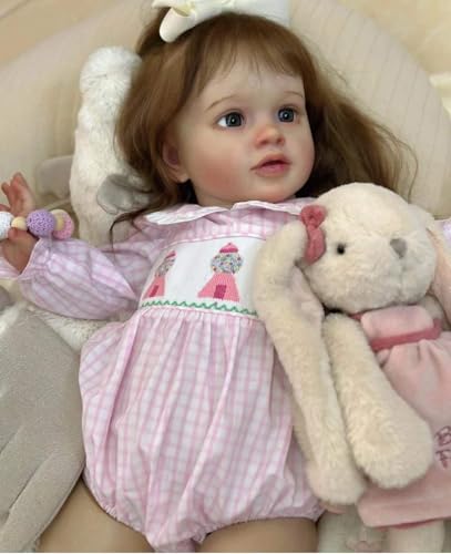 RXDOLL Reborn Kleinkind-Puppen, Mädchen, 66 cm, realistische Reborn-Babypuppen, molliger Körper, lebensechte Silikon-Baby-Puppe mit blauen Augen, für Kinder ab 3 Jahren RXDOLL Reborn Kleinkind-Puppen, Mädchen, 66 cm, realistische Reborn-Babypuppen, molliger Körper, lebensechte Silikon-Baby-Puppe mit blauen Augen, für Kinder ab 3 Jahren von RXDOLL