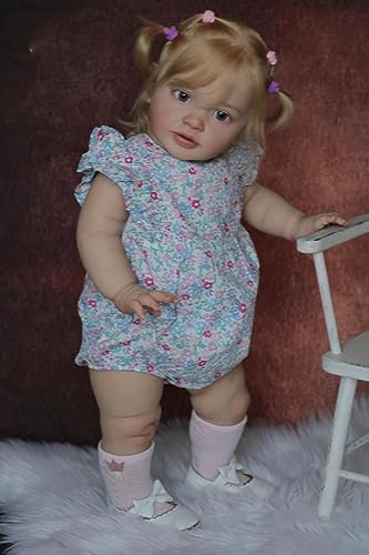 RXDOLL Reborn Kleinkindpuppen 26 Zoll Realistische Lebensechte Babypuppen, die wie echte Babys aussehen Weiches Tuch Körper Stehende Mädchen Babypuppe mit blauen Augen Geschenke RXDOLL Reborn Kleinkindpuppen 26 Zoll Realistische Lebensechte Babypuppen, die wie echte Babys aussehen Weiches Tuch Körper Stehende Mädchen Babypuppe mit blauen Augen Geschenke von RXDOLL