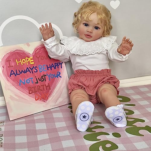 RXDOLL Reborn-Puppe, 66 cm, für Kleinkinder, Mädchen, große Größe, Stoffkörper, Vinyl-Gliedmaßen, lebensechte Babypuppe, die echt realistisch aussieht, Kleinkind-Puppe, Spielzeug, Geschenke für Kinder von RXDOLL