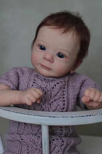 RXDOLL Reborn-Puppen, 48 cm, weiches kuscheliges Baumwollkörper, realistische Babypuppen, die echt aussehen wie Silikon-Puppen, Kleinkind-Puppen, bewegliches Spielzeug für Kinder ab 3 Jahren von RXDOLL