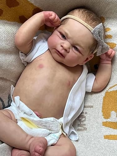 RXDOLL Reborn Puppen Mädchen 17 Zoll Realistische Reborn Babypuppen Silikon Ganzkörper Lebensechte Babypuppe Anatomisch Korrekt Real Life Neugeborene Babys, die Echt aussehen Puppe von RXDOLL