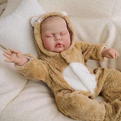 RXDOLL Reborn Puppen Realistische 48 cm Weiches Tuch Körper Neugeborene Puppen Schlafen Handgefertigte Puppe Look Echte lebhafte Babypuppe Spielzeug Geschenke für Kinder Alter 3+ RXDOLL Reborn Puppen Realistische 48 cm Weiches Tuch Körper Neugeborene Puppen Schlafen Handgefertigte Puppe Look Echte lebhafte Babypuppe Spielzeug Geschenke für Kinder Alter 3+ von RXDOLL