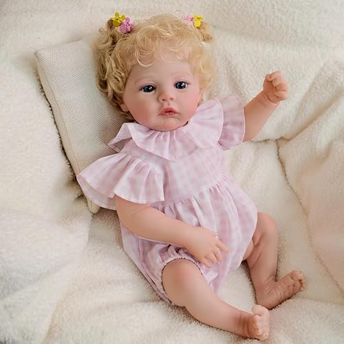 RXDOLL Reborn Puppen Silikon Ganzkörper Mädchen 18 Zoll Realistische Reborn Neugeborene Babypuppe Wasserdicht Echt Aussehende Babypuppen Anatomisch Korrekt mit verwurzeltem blondem Haar RXDOLL Reborn Puppen Silikon Ganzkörper Mädchen 18 Zoll Realistische Reborn Neugeborene Babypuppe Wasserdicht Echt Aussehende Babypuppen Anatomisch Korrekt mit verwurzeltem blondem Haar von RXDOLL