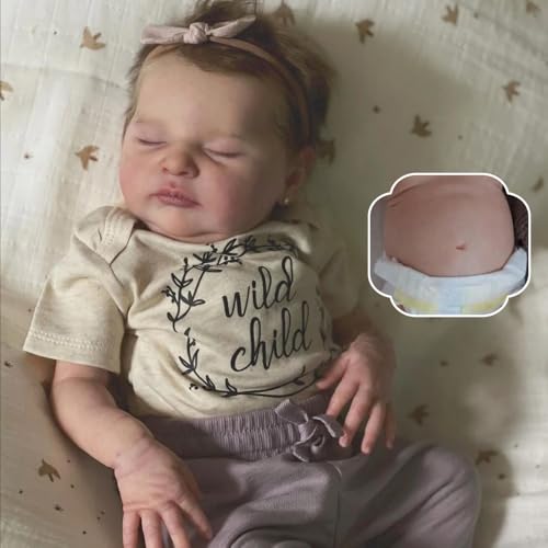 RXDOLL Schlafende Neugeborene Mädchen 50,8 cm Realistische Reborn Babypuppen Silikon Ganzkörper Anatomisch Korrekte Babypuppen Die Echte Silikon-Baby-Puppe Für Mädchen Ab 3 Jahren RXDOLL Schlafende Neugeborene Mädchen 50,8 cm Realistische Reborn Babypuppen Silikon Ganzkörper Anatomisch Korrekte Babypuppen Die Echte Silikon-Baby-Puppe Für Mädchen Ab 3 Jahren von RXDOLL