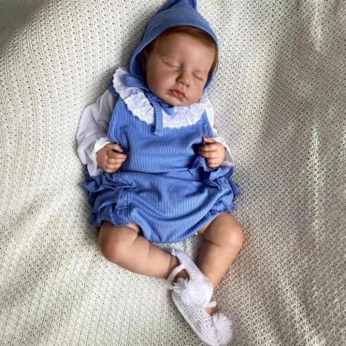 RXDOLL Schlafende Reborn Baby Puppen Silikon Vollkörper Vinyl Mädchen 50CM Realistische Baby-Puppen, die echt Aussehen Vollsilikon Babys Neugeborenen Puppe Spielzeug für Kinder RXDOLL Schlafende Reborn Baby Puppen Silikon Vollkörper Vinyl Mädchen 50CM Realistische Baby-Puppen, die echt Aussehen Vollsilikon Babys Neugeborenen Puppe Spielzeug für Kinder von RXDOLL