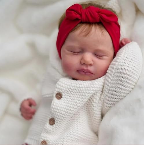 RXDOLL Silikon Puppe Baby Reborn Realistische Ganzkörper Vinyl 20 Zoll Anatomisch Korrekte Mädchen Wasserdicht Schlafende Neugeborene Babypuppen mit Fütterungsset für Kinder RXDOLL Silikon Puppe Baby Reborn Realistische Ganzkörper Vinyl 20 Zoll Anatomisch Korrekte Mädchen Wasserdicht Schlafende Neugeborene Babypuppen mit Fütterungsset für Kinder von RXDOLL