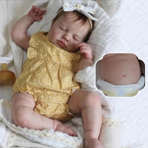 RXDOLL Sleeping Reborn Babypuppen Silikon Ganzkörper 20 Zoll Realistische Neugeborene Puppe Mädchen Anatomisch Korrekte Babypuppen, die echt aussehen Babies Waschbare Puppe für Alter 3+ RXDOLL Sleeping Reborn Babypuppen Silikon Ganzkörper 20 Zoll Realistische Neugeborene Puppe Mädchen Anatomisch Korrekte Babypuppen, die echt aussehen Babies Waschbare Puppe für Alter 3+ von RXDOLL