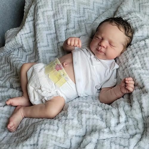 RXDOLL Sleeping Reborn Babypuppen Silikon Ganzkörper Junge 18 Zoll Anatomisch Korrekte Babypuppe Wasserdicht Realistische Reborn Babys Junge Puppen mit Wurzelhaar RXDOLL Sleeping Reborn Babypuppen Silikon Ganzkörper Junge 18 Zoll Anatomisch Korrekte Babypuppe Wasserdicht Realistische Reborn Babys Junge Puppen mit Wurzelhaar von RXDOLL