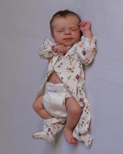 RXDOLL Weiches Vinyl Ganzkörper Silikon Reborn Baby Puppen Mädchen 18 Zoll 45cm Lebensechte Neugeborene Babypuppe Anatomisch korrekte Wasserfeste Silikonbabys Poseable Puppe von RXDOLL