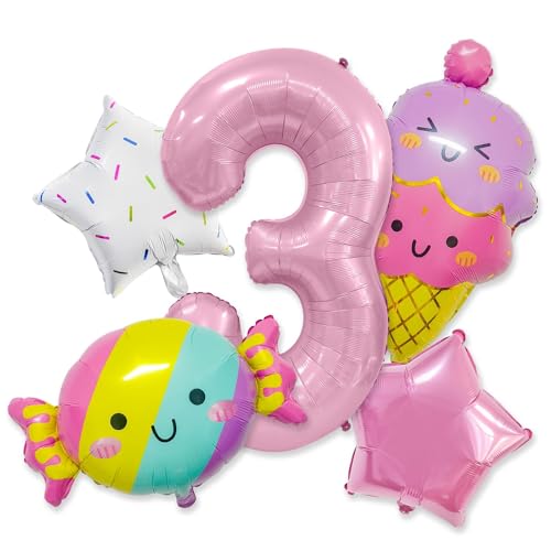 RXSPOYLY Eiscreme Luftballons, 5 Stück Giant Eiscreme Bunt Heliumballons, Folienballon Candy, Folienballons Stern, Luftballon 3. Geburtstag Mädchen, für Sommer Eiscreme Geburtstag Kinder Party RXSPOYLY Eiscreme Luftballons, 5 Stück Giant Eiscreme Bunt Heliumballons, Folienballon Candy, Folienballons Stern, Luftballon 3. Geburtstag Mädchen, für Sommer Eiscreme Geburtstag Kinder Party von RXSPOYLY