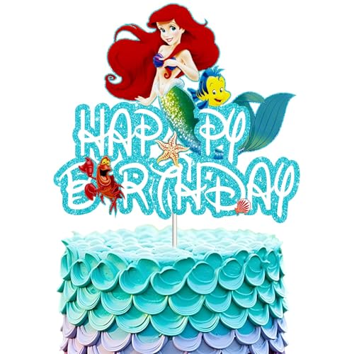 RXSPOYLY Cartoon Kuchen Topper, Cartoons Blau Kuchen Topper, Glitter Geburtstagsdeko Topper, Ocean Theme Kuchendekoration, für Mädchen Cake Topper Party Kuchen Dekoration RXSPOYLY Cartoon Kuchen Topper, Cartoons Blau Kuchen Topper, Glitter Geburtstagsdeko Topper, Ocean Theme Kuchendekoration, für Mädchen Cake Topper Party Kuchen Dekoration von RXSPOYLY