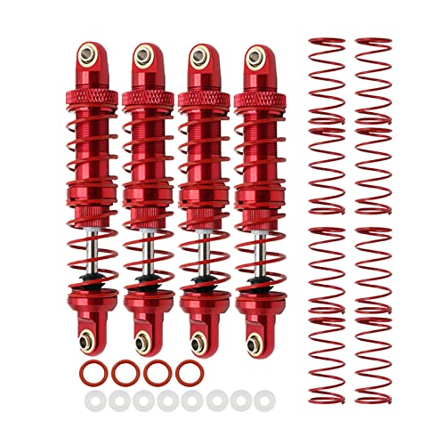 RXZIXYL Metall 70mm 80mm 90mm 100mm 110mm 120mm Stoßdämpfer Öldämpfer für 1/10 RC Crawler Auto Axial SCX10 AXI03007 RBX10 D90 TRX4 (Red 80mm) von RXZIXYL