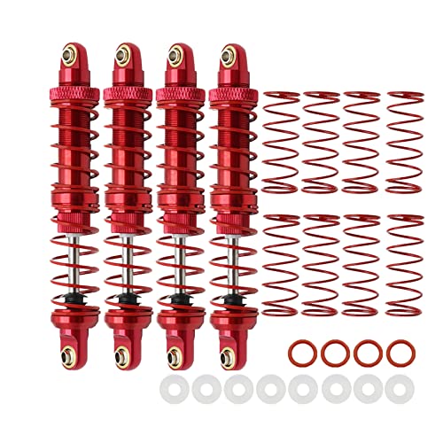RXZIXYL Metall 70mm 80mm 90mm 100mm 110mm 120mm Stoßdämpfer Öldämpfer für 1/10 RC Crawler Auto Axial SCX10 AXI03007 RBX10 D90 TRX4 (Red 90mm) von RXZIXYL